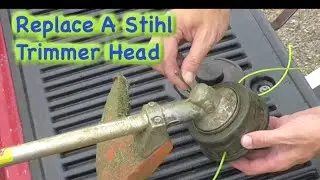 Stihl Line Trimmer- How to Quickly Exchange the Head in 20 seconds.