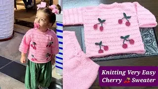 How To Knit Sweater | Knitting Sweater For kids | Cherry 🍒 Sweater knitting Clydknits