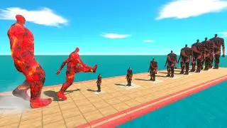 Lava Colossal Titan VS 8 Levels of Ghost Colossal Titan - Animal Revolt Battle Simulator