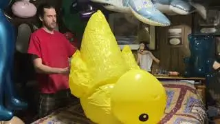 Giant Duck Power Puff #blownbymouth #inflatable #mouthinflation #easter