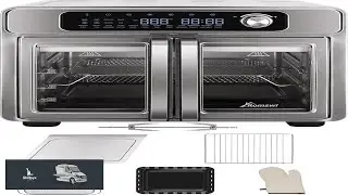 Extra Large French Door Air Fryer Toaster Oven Combo 24 Cooking Functions