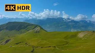 Sunny Mountain Sky & Wind Sounds in 4K ☀️ 3 Hours of Relaxing Nature for Sleep & Meditation