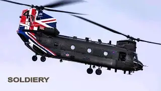 Marine Reconnaissance Helocasting of an Army Chinook during combat training
