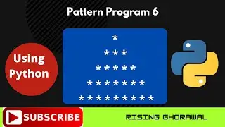 Star Pattern Program in Python | Pyramid Pattern Program in Python