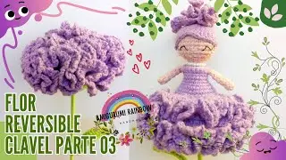 ВЕЛИКОЛЕПНЫЙ! Амигуруми Двусторонний цветок гвоздики крючком - Часть 03