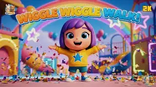 Wiggle Wiggle Walk 🐧🐒🐘 | Dance & Move Song for Kids | Cartoon for kids 2026