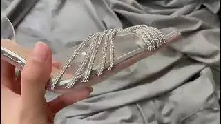 Transparent Pointed Toe Crystal Rhinestones High Heels