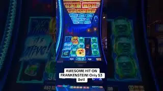 AWESOME HIT ON FRANKENSTEIN! Only $3 bet! #slots #slot #casino #frankensteinslot