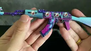 CSGO Game AK-47 Neon Rider AK Case Hardened And Vulcan Skin Gun Model Replica 3 Options#csgo