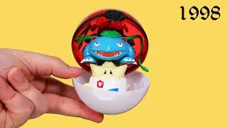 Открытие 14 капсул Mystery Gacha Pokeball (1998)