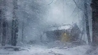 Massive Snowstorm in a Frosty Forest┇Relentless Howl of Winter Storm & Epic Wind of Frostibtten Gale