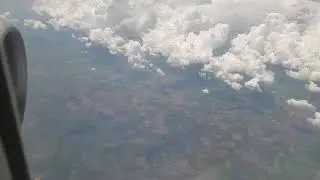 Flying Over Turkey on Etihad B787 Drealiner Ariel View Fluffy Clouds