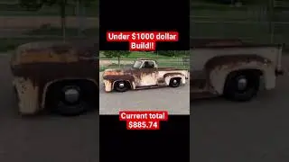 Walk around of the 1955 Ford rat rod truck! Under $1000 hot rod dollar build is ALMOST finished!