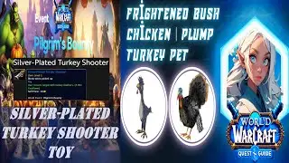 Silver-Plated Turkey Shooter Toy | Fine Pilgrim's Hat | Frightened Bush Chicken Pet Plump Turkey Pet