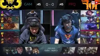 GAM vs FFQ [VCS A Xu&acirc;n 2018] || Pick tướng Troll team Kh&ocirc;ng AD GAM hủy diệt FFQ