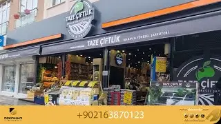 Gurme Şarküteri & Manav Reyonu Tasarımı, İmalatı ve Montajı - Obst und Gemüse Regale - Marktdesign