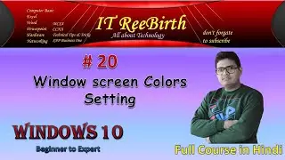 W#20 How to Set Colors in Windows Desktop,Taskbar,window screen,window Font in Windows 10 Hindi