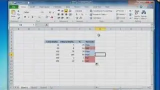 Conditional Formating in Excell 2010