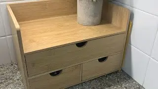 Sorbus Bamboo Desk Organizer - 3-Tier 100% Bamboo Desktop Organizer Countertop Storage Box #amazon