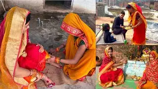 सुबह उठते ही ननद भाभी लग गई किस तैयारी में🎊/सालों के बाद आज ये घड़ी आयी है भाभी के साथ की पूजा 