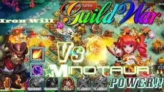Iron Will Mino Smashing Guild War Vs Dove Keeper - Castle Clash