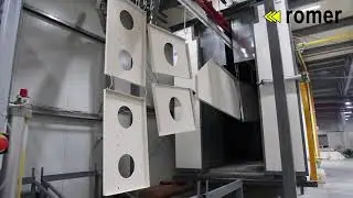 ROMER Automatic powder coating Power&Free 6m bar Automatyczna lakiernia proszkowa