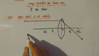 Physics#10th#light#image formation for convex lens#case(i)#when object is at infinity#