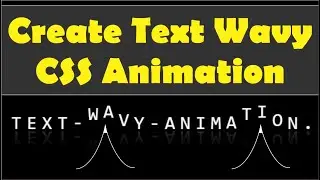 How to Create Text CSS Animation.| Wavy Effect ||M.A Web Design&Development