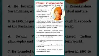 Biography of Swami Vivekananda in 10 Lines | Swami Vivekananda: A Brief Biography in 10 Points