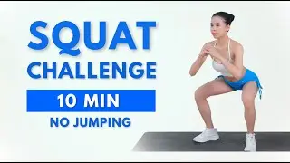 Insane 10 Minute Squat Workout to Lose Weight! | No Jumping, No Repeat | Emma Fit