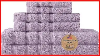 USA Cotton 6 Piece Towel Set 2 Bath Towels, 2 Hand Towels, 2 Washcloths   Quick Dry Soft Absorbent