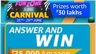 Amazon Funzone Carnival Quiz Answers Today / 25 June 2021 Today Quiz