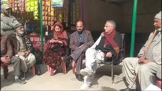 EX BDC Bufliaz Shafiq Mir speaking with people  regarding Shifting of BDO office.