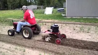 Johnnypop58 tilling with wheelhorse