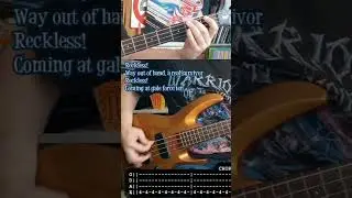 JUDAS PRIEST - Reckless (BASS cover TABS)