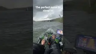 I could go to sleep to this sound #storm #kayak #fishing #bassfishing  #arkansas #fish #kayakangler