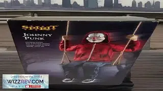 JOHNNY PUNK by Spirit Halloween Animatronic TALKING CLOWN HORROR in BOX WORKS!!