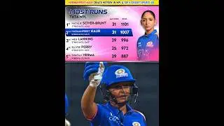 HARMANPREET KAUR CREATE HISTORY IN WPL & TOP 3 CRICKET UPDATE 🥶 #shorts #harmanpreetkaur #wpl