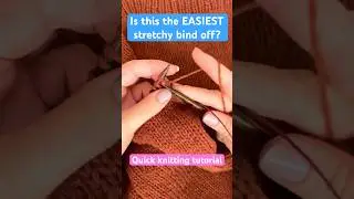 Is this the easiest stretchy bind off for knitting? It&rsquo;s definitely my favorite. #knittingtutorial