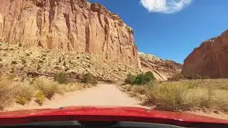 Driving the Capitol Gorge Trail, Capitol Reef National Park (x4 Timelapse)