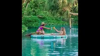 How To Enjoy The Lake. **BOTE Inflatable Hangout Water Hammock &ndash; Relax & Float in Style Anywhere!**