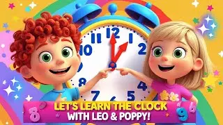 Fun Clock Song for Kids -  EYFS, Learn to Tell the Time with Leo & Poppy!