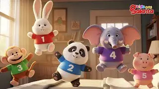ஐந்து சின்ன விலங்குகள் - Five Little Animals Jumping on the Bed | Rhymes for Kids | Galatta Kids