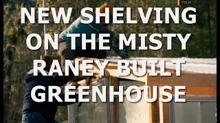 NEW SHELVING ON THE MISTY RANEY BUILT GREENHOUSE