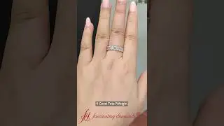 4 Carat Emerald Cut Lab Diamond Eternity Band -FDEWB10850 #shorts