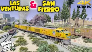 GTA 5 San Andreas Train Mod &ndash; Union Pacific X-18 in Las Venturas & San Fierro