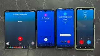 Google Duo & BiP Messenger Incoming + Outgoing Calling Four Phones Galaxy Fold Samsung Z Flip 3 5G