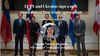 EFTA and Ukraine sign a new modernised free trade agreement 8 April 2025