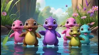Five Little Platypuses Paddle Paddle Paddle | Underwater Animal Song & Counting Rhyme
