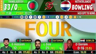 Bangladesh vs Netherlands Live | 3rd T20 | Cricket Live Score & Commentary| live cricket match today
